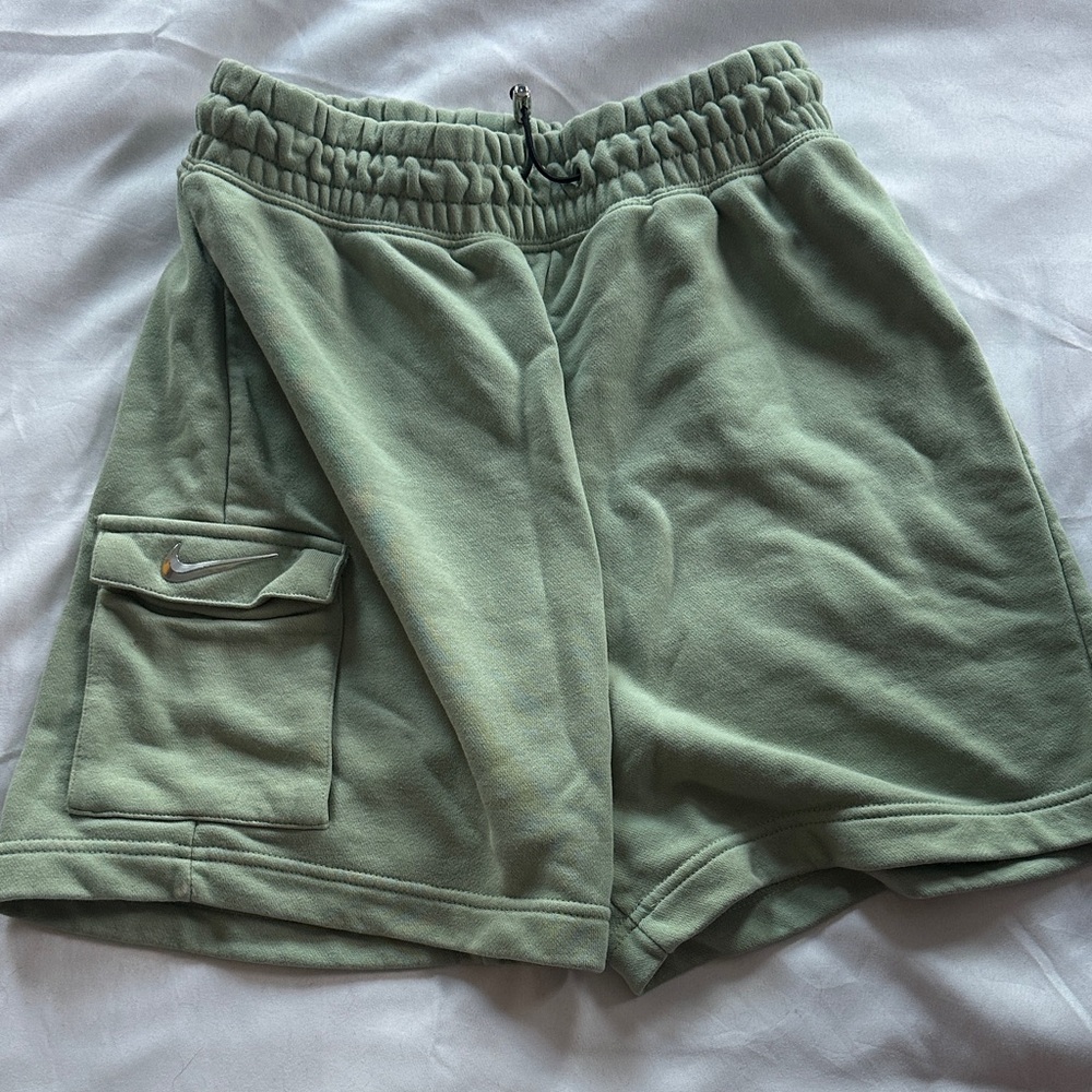 Nike Olive Green Fleece Shorts